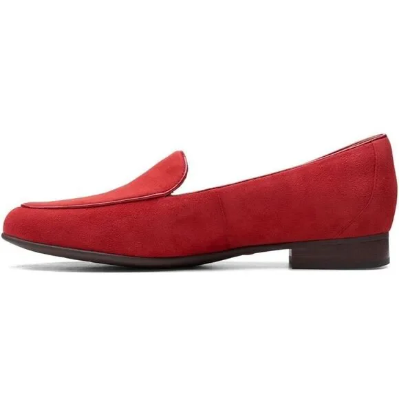 Clarks unstructured blush ease loafer in red suede size 7.5/38 - Picture 5 of 9